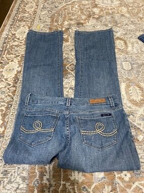 Seven7 bootcut womens vintage blue jeans size 27 98% cotton